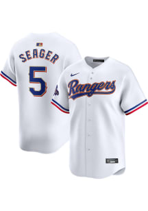 Corey Seager Nike Texas Rangers Mens White 2023 World Series Gold Collection Alt Limited Basebal..