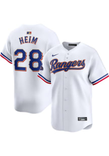 Jonah Heim Nike Texas Rangers Mens White 2023 World Series Gold Collection Alt Limited Baseball ..