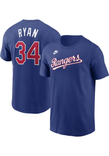 Nolan Ryan Texas Rangers Blue Coop Short Sleeve Player T Shirt