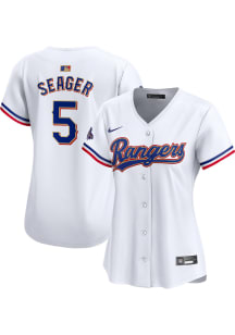 Corey Seager Nike Texas Rangers Womens White 2023 WS Champs Gold Program Limited Baseball Jersey