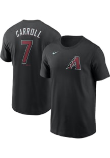 Corbin Carroll Arizona Diamondbacks Black Name Number Short Sleeve Player T Shirt