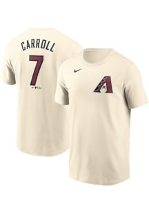 Corbin Carroll Arizona Diamondbacks Ivory Name Number Short Sleeve Player T Shirt