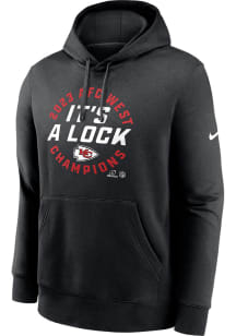 Nike Kansas City Chiefs Mens Black 2023 Division Champions Trophy Collection Long Sleeve Hoodie