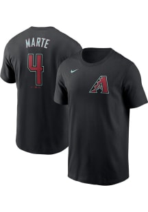 Ketel Marte Arizona Diamondbacks Black Name Number Short Sleeve Player T Shirt