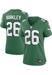Saquon Barkley  Nike Philadelphia Eagles Womens Kelly Green Alt Football Jersey
