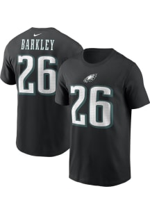 Saquon Barkley Philadelphia Eagles Black Alt Short Sleeve Player T Shirt
