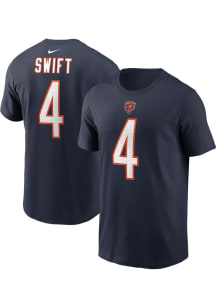 D'Andre Swift Chicago Bears Navy Blue TC FUSE Short Sleeve Player T Shirt