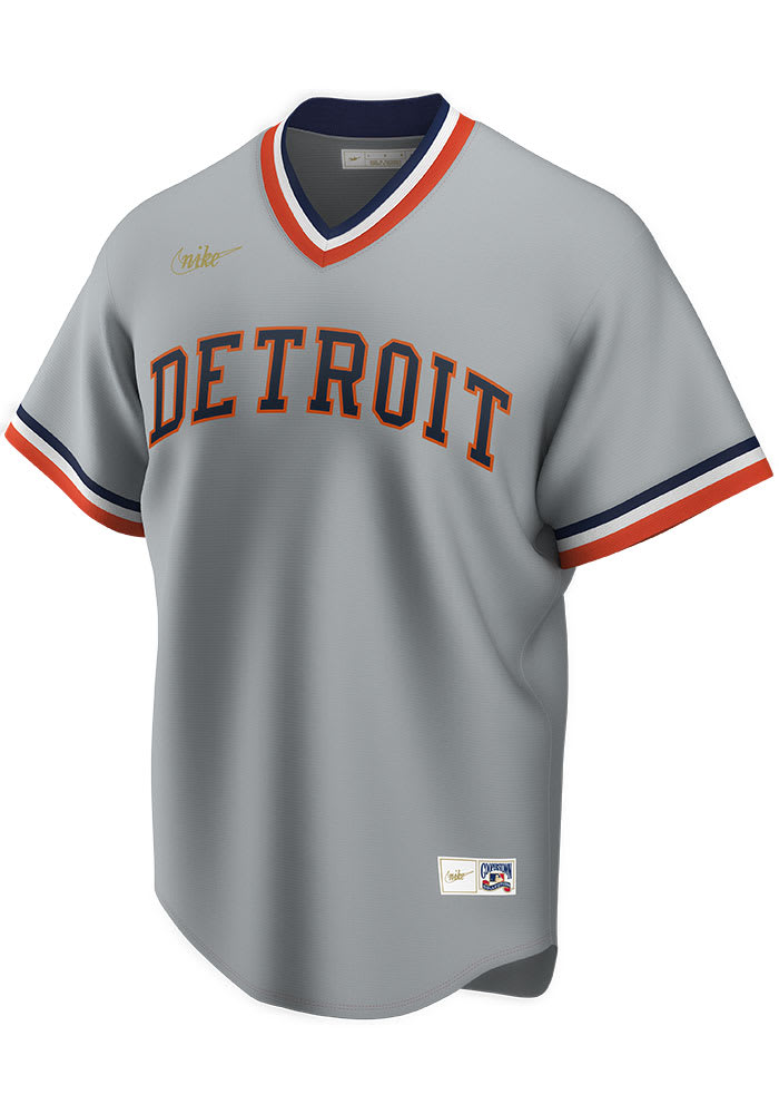 Detroit Tigers Nike 1980s Road Throwback Cooperstown Jersey