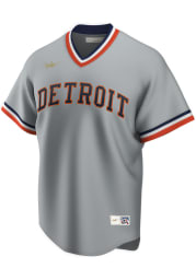 Detroit Tigers Nike 1980s Road Throwback Cooperstown Jersey - Grey