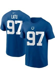 Laiatu Latu Indianapolis Colts Blue Home Short Sleeve Player T Shirt