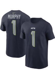 Byron Murphy Seattle Seahawks Navy Blue Home Short Sleeve Player T Shirt