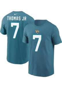 Brian Thomas Jr. Jacksonville Jaguars Teal Home Short Sleeve Player T Shirt
