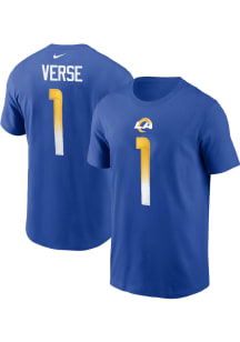 Jared Verse Los Angeles Rams Blue Home Short Sleeve Player T Shirt
