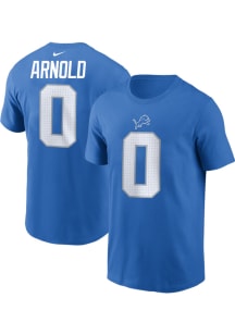 Terrion Arnold Detroit Lions Blue Home Short Sleeve Player T Shirt