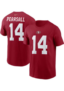 Ricky Pearsall San Francisco 49ers Red Home Short Sleeve Player T Shirt