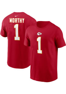 Xavier Worthy Kansas City Chiefs Red Home Short Sleeve Player T Shirt