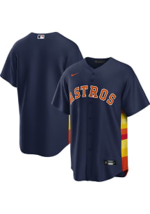 Houston Astros Mens Nike Replica Alternate Jersey - Navy Blue
