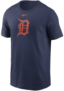 Nike Detroit Tigers Navy Blue Large Logo Short Sleeve T Shirt