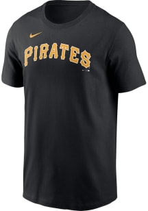 Nike Pittsburgh Pirates Black Wordmark Graphic Short Sleeve T Shirt