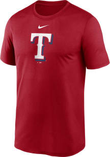 Nike Texas Rangers Red Large Logo Legend Short Sleeve T Shirt