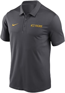 Nike West Virginia Mountaineers Mens Black Built on Bravery Short Sleeve Polo