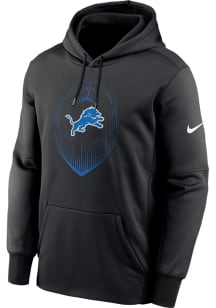 Nike Detroit Lions Mens Black Therma Design Hood