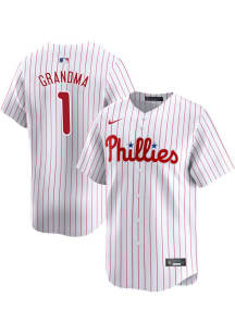 Nike Philadelphia Phillies Mens White Number 1 Grandma Limited Baseball Jersey