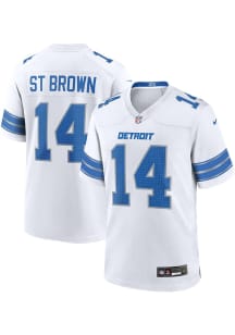 Amon-Ra St. Brown  Nike Detroit Lions White Road Game Football Jersey