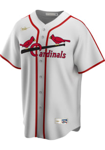 St Louis Cardinals Nike 42-44 Home Throwback Cooperstown Jersey - White