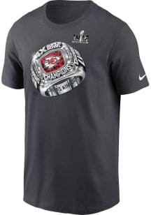Nike Kansas City Chiefs Grey Super Bowl LVIII Champions Multi Champ Short Sleeve T Shirt