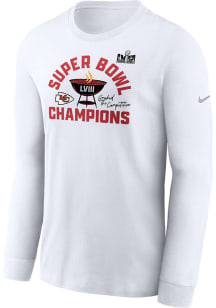 Nike Kansas City Chiefs White Super Bowl LVIII Champions Local Long Sleeve T Shirt