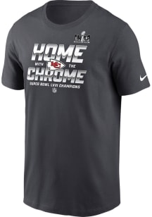 Nike Kansas City Chiefs Charcoal Super Bowl LVIII Champions Parade Short Sleeve T Shirt