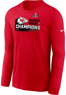 Nike Kansas City Chiefs Red Super Bowl LVIII Champions Iconic Long Sleeve T Shirt