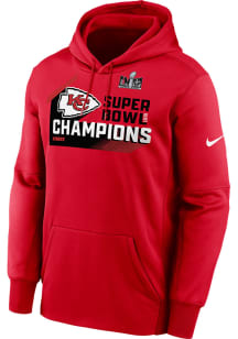 Nike Kansas City Chiefs Mens Red Super Bowl LVIII Champions Iconic Hood