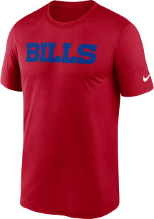 Nike Buffalo Bills Red Wordmark Short Sleeve T Shirt