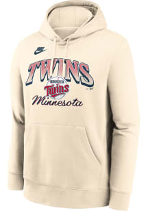 Nike Minnesota Twins Mens White Natural Coop Club Long Sleeve Hoodie