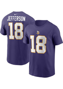 Justin Jefferson Minnesota Vikings Purple Alt FUSE Short Sleeve Player T Shirt