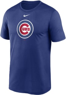Nike Chicago Cubs Blue Logo Short Sleeve T Shirt