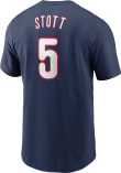 Bryson Stott Philadelphia Phillies Navy Blue Alt Short Sleeve Player T Shirt