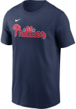 Bryson Stott Philadelphia Phillies Navy Blue Alt Short Sleeve Player T Shirt