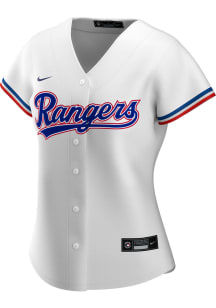 Texas Rangers Womens Nike Replica Home Jersey - White