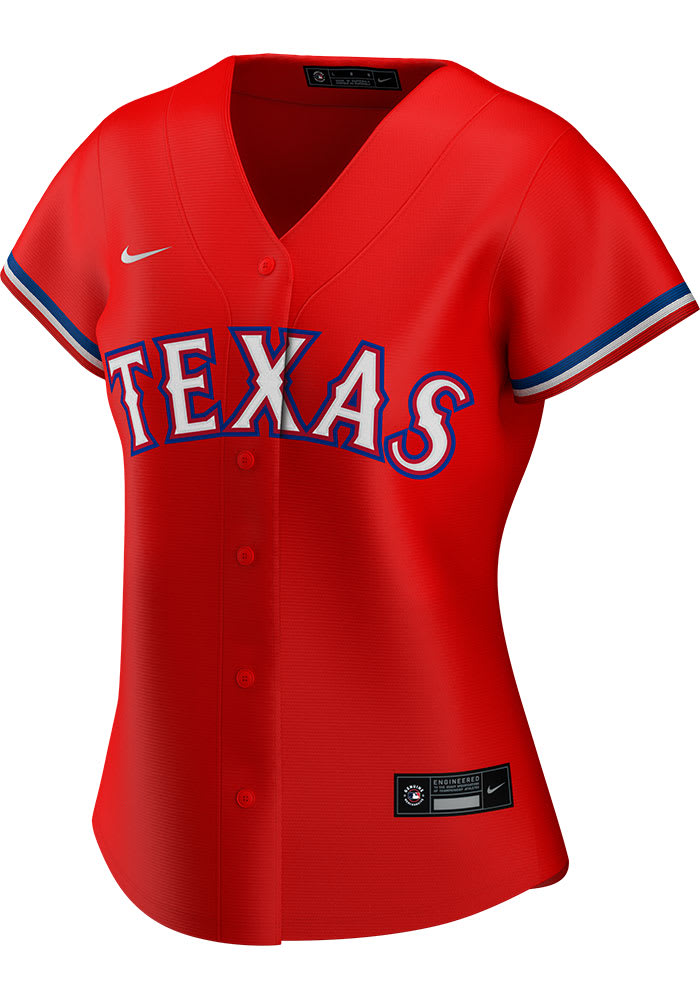 Texas Rangers Womens Nike Replica 2020 Alternate Jersey - Red