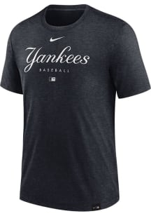 Nike New York Yankees Blue Early Work Short Sleeve Fashion T Shirt