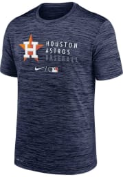 Nike Houston Astros Navy Blue AC Logo Stack Short Sleeve T Shirt