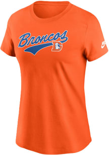 Nike Denver Broncos Womens Orange Fanwear Short Sleeve T-Shirt