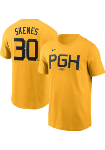 Paul Skenes Pittsburgh Pirates Gold City Connect Short Sleeve Player T Shirt