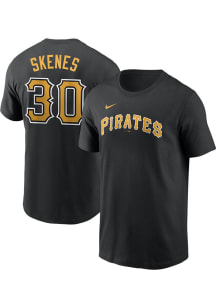 Paul Skenes Pittsburgh Pirates Black Home Short Sleeve Player T Shirt