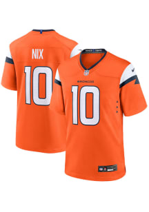 Bo Nix  Nike Denver Broncos Orange Home Football Jersey