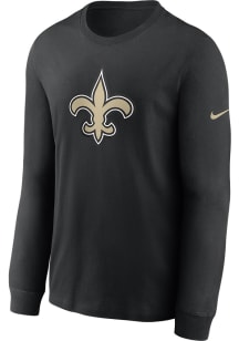 Nike New Orleans Saints Black Logo Essential Long Sleeve T Shirt