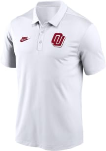 Nike Oklahoma Sooners Mens White Vault Disco Logo Short Sleeve Polo